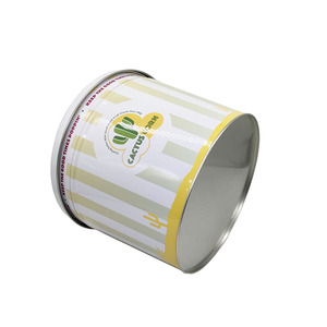 Seau à pop-corn de 2 gallons avec couvercle Seau à pop-corn en métal à impression personnalisée Boîte à pop-corn OED ODM - Product Image 3