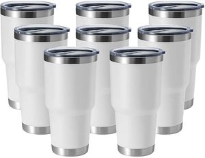 30oz Tumbler with Lid, Stainless Steel Vacuum Insulated Water Coffee Tumbler, Double Wall Powder Coated <b>Travel</b> <b>Mug</b> Thermal Cup - Product Image 2