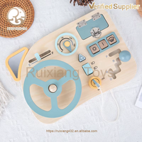 Juguete Sensorial de Madera Montessori, Volante para Niños de 5 a 7 Años, Unisex, Habilidades Motoras Finas, Juguetes de Aprendizaje de Automóviles
