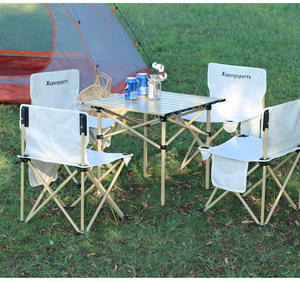 Banco de escritorio plegable portátil para acampar, mesa de comedor para fiesta, Picnic al aire libre, conjunto de silla - Product Image 2