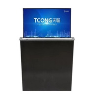 Moniteur Vertical motorisé de bureau électrique avec Microphone pour système de Table de conférence