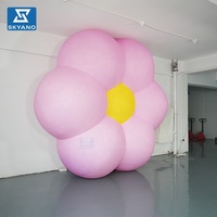 Fleurs géantes roses Grandes fleurs de cerisier gonflables Sculpture Fleurs Pêche pour la décoration de mariage