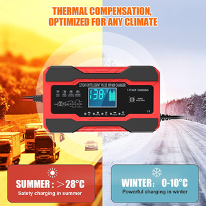 インテリジェントパルス修復充電器、10アンペア<span class=keywords><strong>12V</strong></span>および24V全自動スマートカーバッテリーメンテナー、トリクル充電器、新設計 - Product Image 6