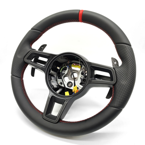 Volante para <span class=keywords><strong>Porsche</strong></span> en Oferta, con Cuero Completo y Agarre de Cuero Perforado, Compatible con <span class=keywords><strong>918</strong></span>, 911, <span class=keywords><strong>Boxster</strong></span>, 981 - Product Image 3