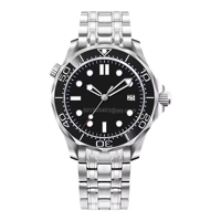 Montre automatique de luxe pour hommes Nh35, conception mécanique étanche, boîtier en acier inoxydable, bracelet en acier inoxydable de 22mm, Seiko