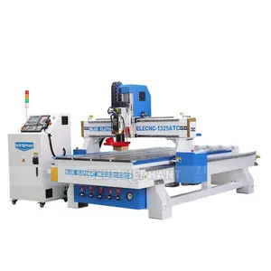 Router CNC gajah biru 4 * 8ft 1325 Atc Cnc Router kayu untuk Mdf memotong pembuatan pintu furnitur kayu