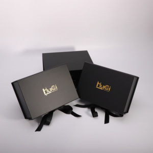 Caja de Regalo de Lujo Personalizada al por Mayor, Caja de Cartón Negra para Venta al por Menor de Zapatos y Ropa, Caja de Regalo Plegable con Tapa Magnética - Product Image 6
