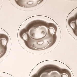 Non Stick Monkey Face Cake Mold 6 Cavity Baking Pan For Muffin Oven Use - Product Image 2