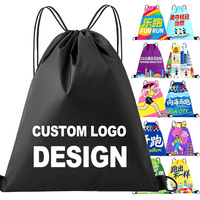Sac à cordon en polyester 210D pour impression par sublimation, sac de sport étanche, sacs à dos à cordon pour événements de marathon, cadeau