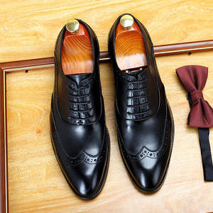 Chaussures de marche pour hommes en cuir véritable à enfiler, à bout pointu, avec empeigne ajourée, confort optimal et soutien de la voûte plantaire, pour toutes les saisons - Product Image 4