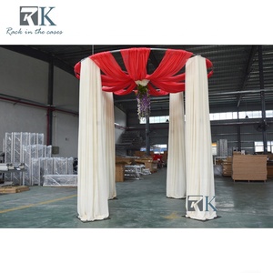 Soporte de tubos redondos con diseño de marco de aluminio para telón de fondo, kit para bodas en oferta - Product Image 6