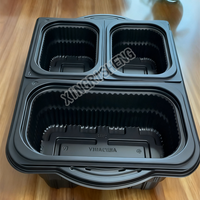 Ensemble d'emballages alimentaires auto-chauffants en plastique personnalisés Récipients alimentaires à emporter jetables pour les rassemblements de bureau à domicile