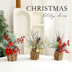 Ornamenti Natalizi Rossi per Tavola a Prezzo <span class=keywords><strong>di</strong></span> Fabbrica, Bacche Artificiali per Decorazione da Tavolo per Natale - Product Image 2