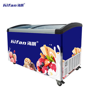 Congélateur à glace à <span class=keywords><strong>double</strong></span> température avec <span class=keywords><strong>porte</strong></span> coulissante en verre, équipement de réfrigération alimentaire, produit de supermarché, vente directe d'usine - Product Image 5