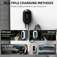 Estación de Carga para Vehículos Eléctricos de 7kW, Montada en Pared, con Control por Aplicación Inteligente, para Tesla OCPP Tipo 2, Cargador de CA de 7.4kW para Hogar y Comercio