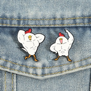 Broches en émail amusantes et humoristiques en forme <span class=keywords><strong>de</strong></span> coq musclé, <span class=keywords><strong>pour</strong></span> la gym et le fitness, <span class=keywords><strong>cadeau</strong></span> <span class=keywords><strong>pour</strong></span> les fans d'animaux et les amateurs <span class=keywords><strong>de</strong></span> fitness - Product Image 6