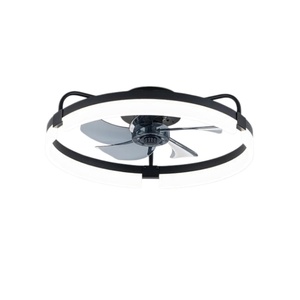 Ventilateur de plafond intelligent LED de 19,7 pouces avec lumière LED pour la lecture, rotatif, pour salon, maison, avec télécommande - Product Image 1