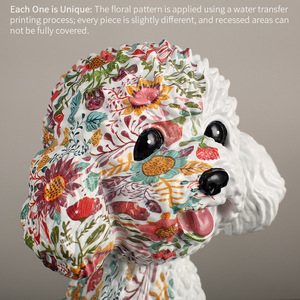 Creative Printed Poodle And Shiba Inu Figurine Resin Decor For Living Room Entryway Wine <b>Cabinet</b> Decoration - Product Image 3
