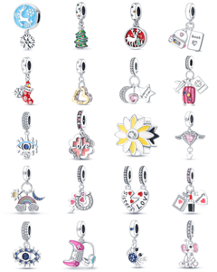 Pendentif <span class=keywords><strong>alphabet</strong></span> 26 lettres avec perles - Bracelet et collier créatifs de style européen - Finition argent/or avec zircon - Article le plus vendu TK - Product Image 1
