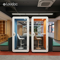 Cabine Acoustique Insonorisée pour Bureau, Téléphone, Portable, Pliable, avec LED, pour Extérieur, Soins de Santé, Hôtels