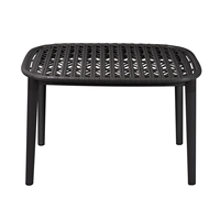 Ensemble de jardin moderne de haute qualité, fabriqué en Italie, respectueux de l'environnement, résistant aux intempéries, design tropical, table et chaises en plastique