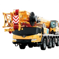 Grue tout-terrain XCA160-S de 160 tonnes, portée 38 m, flèche 68 m, la mieux notée pour l'installation et l'entretien de turbines éoliennes