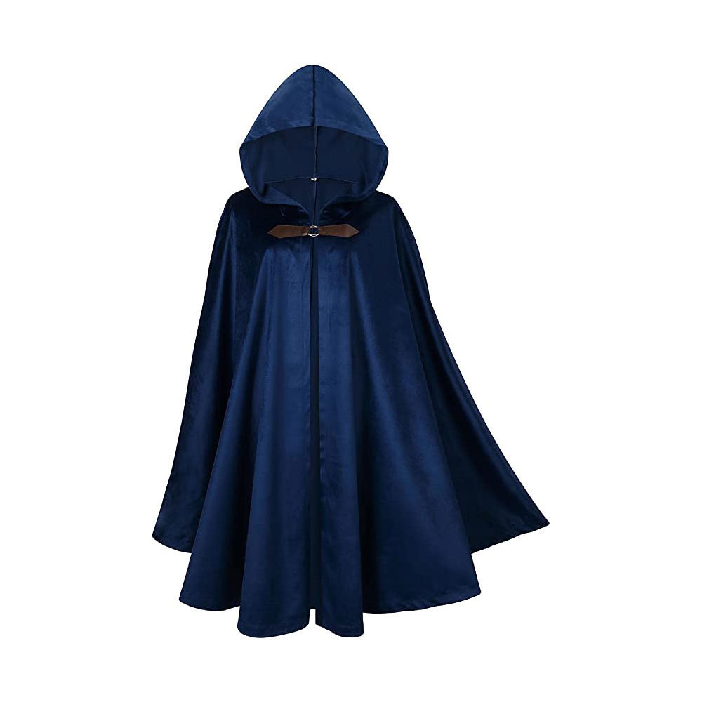 Cape en daim bleu