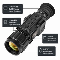 GTGUARD ClearView X350 - Lunette thermique non refroidie - 1024x768 OLED - 35 mm F1.0 - 64 Go - CR123A - IP67 - Vente en gros
