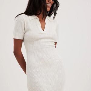 Vestido Corto de Moda para Mujer, Color Sólido, Casual, Ajustado, Elástico - Product Image 6