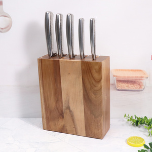 Organizzatore di coltelli in legno di Acacia inserto per <span class=keywords><strong>cassetto</strong></span> <span class=keywords><strong>portacoltelli</strong></span> set di coltelli <span class=keywords><strong>da</strong></span> 5 pezzi blocco di legno - Product Image 2