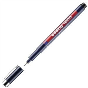 Edding 1800 0,5mm negro Faserstift - Product Image 1