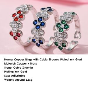 Anillos de Moda Chapados en Oro de 18K con Circonita Cúbica, Joyería Casual de Tendencia para Mujer, Hechos en China - Product Image 2