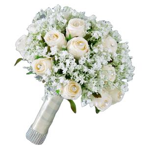 Exquisita simulación Rosa decoración de diamantes de imitación ramo de novia adecuado <span class=keywords><strong>boda</strong></span> <span class=keywords><strong>PAI</strong></span> decoración del hogar ramo <span class=keywords><strong>boda</strong></span> accesorios para fotos - Product Image 1