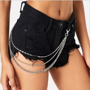 Cadena de Cintura Unisex de Acero Inoxidable Estilo Punk Blanco K para Pantalones y Shorts de Adulto, Accesorio de Moda - Product Image 1