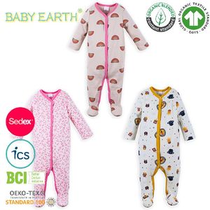 Top vente nouveau-né bébé garçons et filles barboteuse combinaison 100% coton biologique une pièce tenue combinaison bébé - Product Image 3