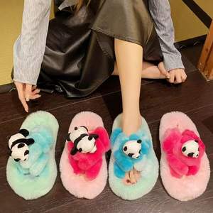 รองเท้าแตะ<span class=keywords><strong>ใน</strong></span>บ้านผ้าฝ้ายน่ารักน้ำหนักเบาสำหรับผู้หญิงใส่ในบ้านกลางแจ้ง/<span class=keywords><strong>ใน</strong></span>ร่มสำหรับใส่<span class=keywords><strong>ใน</strong></span>บ้านตุ๊กตาหมีแพน<span class=keywords><strong>ด</strong></span>้าสำหรับฤดูร้อนฤ<span class=keywords><strong>ด</strong></span>ูหนาว - Product Image 1