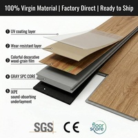 Suelo Vinílico SPC Moderno, Sistema de Click, Ecológico, Tablas Anchas, Antideslizante, Impermeable, Diseño en Espiga, para Interiores, Cocina, Villa