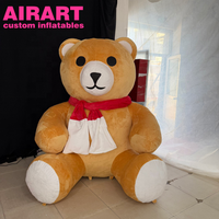 Ours en peluche gonflable brun de 2 mètres pour la décoration d'événements