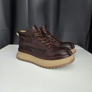 High Quality Horsehide Ankle <b>Boots</b> for Men's Outdoor Hiking-Durable Waterproof Breathable Winter Autumn Style - Product Image 2