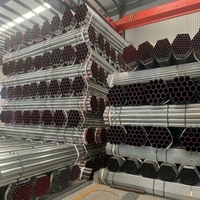 Tubería de Acero Galvanizado por Inmersión en Caliente ASTM A53 Grado B, Schedule 40, Longitud de 6 m, para Andamios y Construcción de Edificios