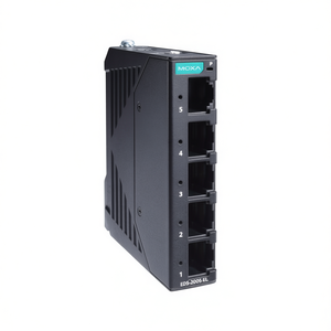 Moxa EDS-2005-EL-T Switch Ethernet No Administrado de 5 Puertos, 5 Puertos RJ45 de 100Mbps, Alimentación de 24V, Protocolo IEEE 802.3, Montaje en Riel DIN, Industrial - Product Image 2