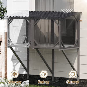 [Stock Disponible en EE. UU.] Catio Simple <span class=keywords><strong>para</strong></span> <span class=keywords><strong>Gatos</strong></span> con Red Antimosquitos y Ventana, Ideal <span class=keywords><strong>para</strong></span> Tomar el Sol y Dormir al Aire Libre - Product Image 4