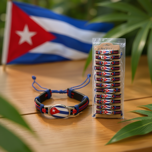 Pulseras de Moda EB con Diseño de la Bandera de Cuba, Juego de Joyería de Aleación Unisex para Regalo - Product Image 2