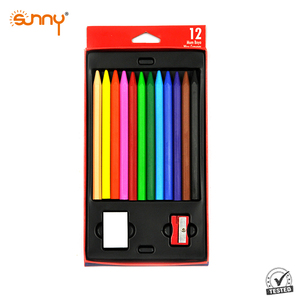 12 colori completamente utilizzati a triangolo lungo ecologico vernice impugnatura del palmo in plastica <span class=keywords><strong>pastelli</strong></span> colore matita per artista pittura - Product Image 2