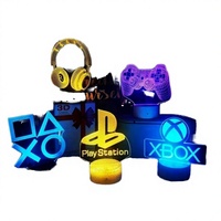 Lampe de chevet 3D de haute qualité, nouvelle arrivée, en forme de manette de jeu, à commande tactile, LED, pour salle de jeu, 7 couleurs, rechargeable par USB, à intensité variable