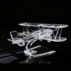 Nórdico creativo hogar transparente cristal avión decoración ornamento moderno Simple modelo habitación <span class=keywords><strong>vino</strong></span> gabinete Decoración - Product Image 5
