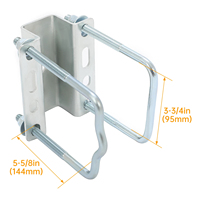 Paar 60-Zoll-Bootsanhänger-Führungsstangen-Set, verzinkt, mit PVC-Stangenabdeckungen