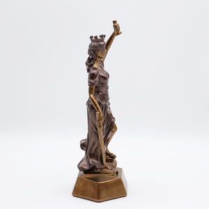 OEM Handmade Goddess Justice Themis Statue Home Decor Custom Craft Goddess Justice Bronze 3D Miniature Figure <strong>Figurine</strong> - Product Image 3