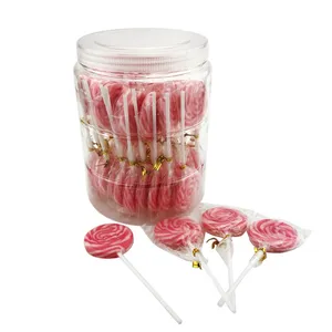 Lecca lecca lecca di natale con zucchero rosa fragola e lecca lecca di natale colorato Swirly Sweet