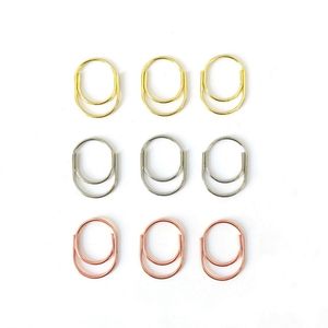 <span class=keywords><strong>Trombone</strong></span> 25mm Clips en fil métallique Pince d'index de fichier Trombones gras élargis Mini trombones colorés Signet pour le bureau à domicile - Product Image 1